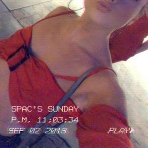 Cold Shoulder Red Crop Top